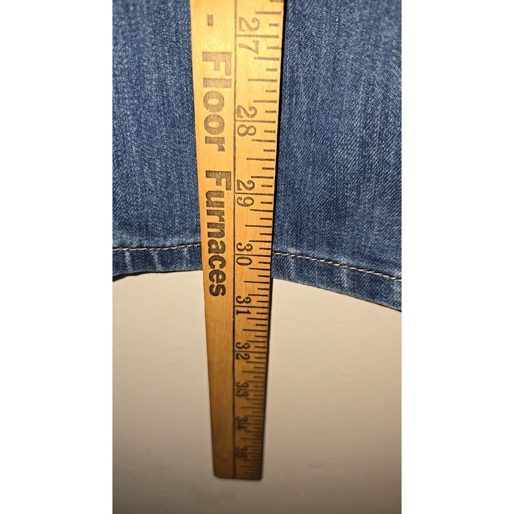 Christopher & Banks Women's Jeans 12 Tapered High Rise Stretch Medium Wash Bling - Picture 6 of 12